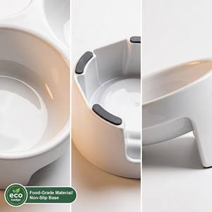Comedero Doble Integrado Minimalista para Gatos, Diseño con Orejas de Gato, Estación de Comida y Agua para Mascotas, Precio de Fábrica, Venta al Por Mayor - Product Image 4