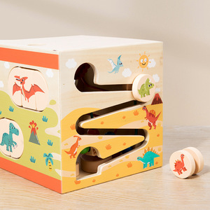 Montessori giocattolo per l'apprendimento precoce multifunzione dinosauro Bead Maze Puzzle Box gioco di abbinamento di frutta per lo sviluppo del cervello <span class=keywords><strong>dei</strong></span> bambini - Product Image 3