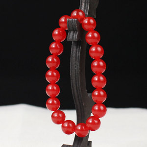 <b>Red</b> Agate Bead <b>Bracelet</b> 10mm Round Unisex Gift Jewelry for Birth Year - Product Image 3