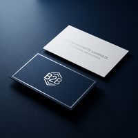 Cartes de visite personnalisées bleu marine mat avec estampage à chaud argenté OEM, vente en gros directe d'usine