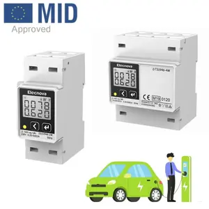 Medidor de potencia de energía trifásico kWh multifuncional de carril DIN Elecnova Clase 0. 230V/400V EV pila de carga