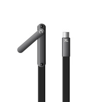 Câble de charge rapide USB-C double port pliable avec tête coudée compatible iPhone 17 pour gel de silicone