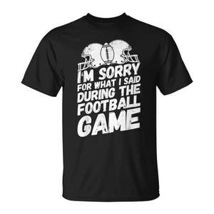 <b>Football</b> <b>Watch</b> Party T-Shirt Short Sleeve Crew Neck Unisex Adults Sports Games Silk Screen Printing - Product Image 1