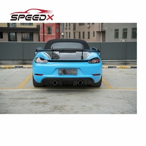 Difusor Trasero <span class=keywords><strong>de</strong></span> Fibra <span class=keywords><strong>de</strong></span> Carbono Seca para Porsche 718 Cayman Boxster GT4RS, Kit <span class=keywords><strong>de</strong></span> Carrocería 718 982 - Product Image 2