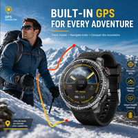 SENBONO MAX88 GPS Smartwatch Ausgestattet mit Dualfrequenz-GPS Kompass Fitness-Tracker 5 ATM Wasserdicht GPS Smartwatch für Herren