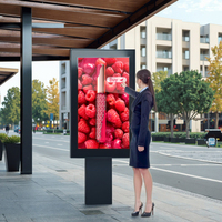 Installation de support d'écran publicitaire LCD sans ventilateur en aluminium ultra mince pour affiche murale de magasin de détail extérieur IP65