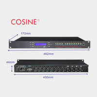 Processeur audio numérique DSP 4 entrées 8 sorties pour système de sonorisation, équipement de sonorisation de scène