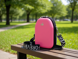 Sac à coque rigide ovale rose avec fermeture éclair, sac fourre-tout pour femme, toutes saisons, couleur unie, matériau PP - Product Image 2