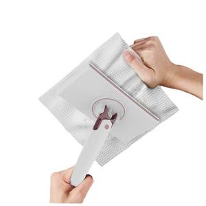 Mini mopa con clip automático para paño, mopa plana de microfibra para limpieza de cocina, baño, sofá y alfombras, reutilizable. - Product Image 2