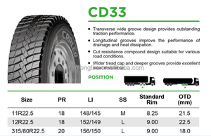 Neumático Radial para Camión CARLEO CONSTANCY FRIDERIC DOUBLESTAR HABILEAD DOVROAD WELLPLUS TOURADOR 11R22.5 en Venta en Tamaño 11R22.5 - Product Image 5