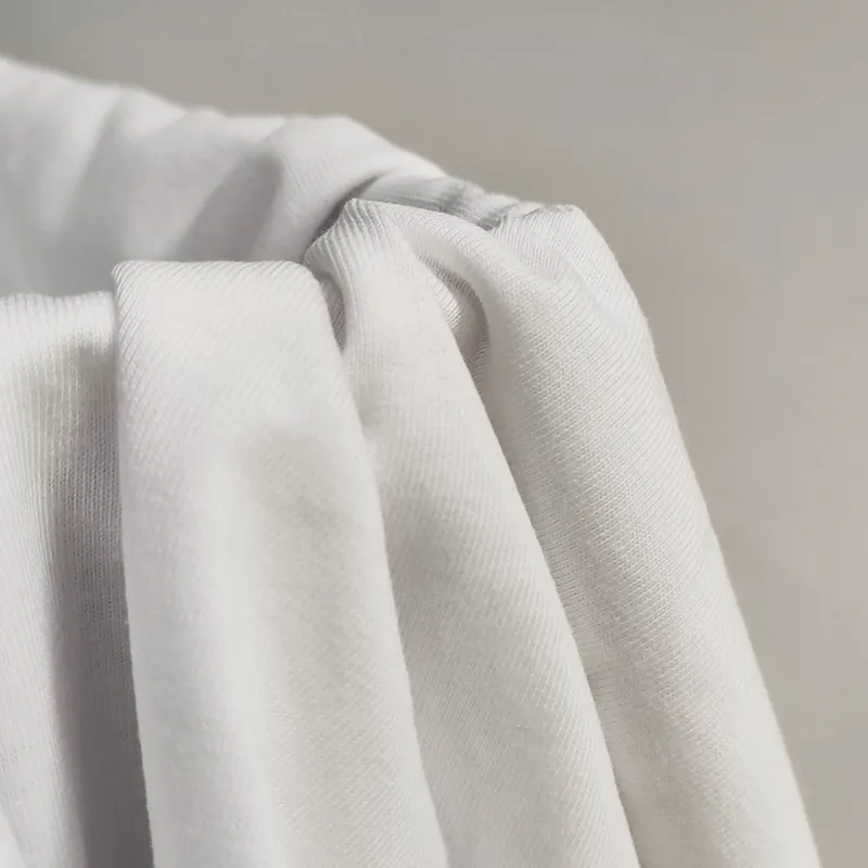 Muestra gratis de alta gama 200gsm 100% telas de algodón de punto de algodón para tela de camiseta de tela