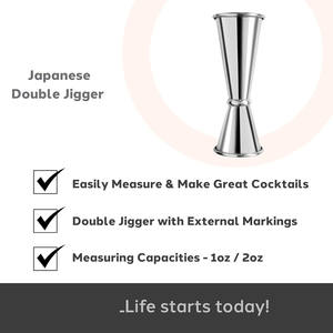 Jigger Japonés para Bartending, Jigger Doble de 2 oz y 1 oz, 30ml/60ml, Jigger Medidor de Shots, Accesorios Ideales para Bartenders - Product Image 4