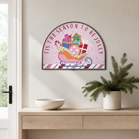 Cadre photo mural en alliage d'aluminium semi-circulaire de luxe pour la décoration murale de Noël à la maison