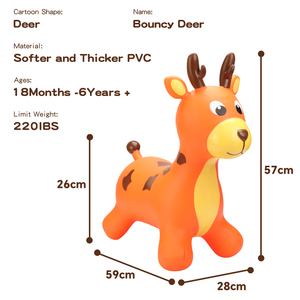 Jouet en caoutchouc doux gonflable coloré jouet OEM ODM plein d'entrain <span class=keywords><strong>animal</strong></span> trémie <span class=keywords><strong>animal</strong></span> <span class=keywords><strong>cerf</strong></span> sautant cheval jouet cheval - Product Image 2