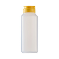 Bouteille en plastique souple PP de 250 ml de qualité alimentaire pour remplissage à chaud, avec bouchon à vis et logo sérigraphié, pour sauces et thés