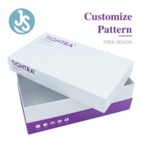 Grande boîte-cadeau carrée violette personnalisée pour l'emballage de costume de beauté Conception libre avec doublure d'éponge d'impression de gaufrage pour la crème d'oeil
