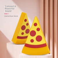 Mini-enceinte portable créative personnalisée en forme de pizza pour fille, subwoofer 3W, décoration de bureau