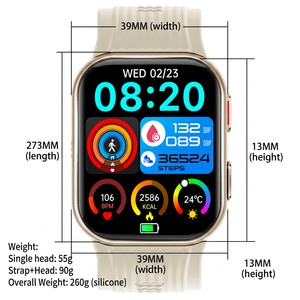 Reloj Inteligente con Medición de Presión Arterial y Bomba de Aire OEM Directo de Fábrica, Venta al Por Mayor con Llamadas Bluetooth para Cuidado de Personas Mayores - Product Image 3