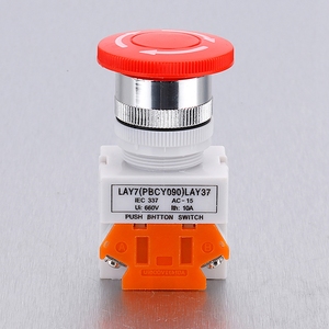 Botón de Parada de Emergencia BB600 Red Arrows Ip65, Botón de Flecha LA37 LAY7 PBCY090, Interruptor de Botón de Plástico - Product Image 1