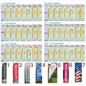 Custom Double Side Printing Teardrop Trade Show Exhibition Display Feather Beach Flag - Product Image 3
