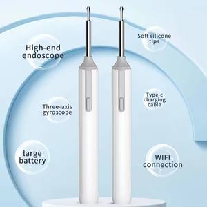 เครื่องทำความสะอาดขี้หูไฟฟ้าพร้อมกล้อง 1080P ไฟ LED 6 ดวง 6 ชิ้น กล้องส่องหูแบบไร้สาย Wifi วัสดุพลาสติก 2in1 พกพาสะดวก กันน้ำ - Product Image 5