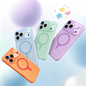 New Liquid Silicone Magnetic Phone Case for iPhone 17 13 14 15 16 Pro Max With AI Camera Touch Button Lens <b>Film</b> Shockproof Cover - Product Image 1