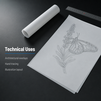 Papel de Calque Translúcido Blanco de 70gsm, 80gsm, 90gsm, Hojas para Dibujo Arquitectónico, Bocetos, Diseño Gráfico, Venta al Por Mayor, OEM