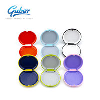 Boîte de rangement pour aligneurs dentaires Factory Guber, étui fin pour aligneurs, étui blanc pour appareil orthodontique avec logo