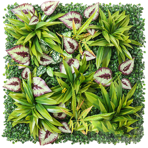 Mur végétal artificiel en plastique, herbe de Milan, panneau 3D, feuillage de fougère tropicale rustique, panneaux d'herbe, décoration murale <span class=keywords><strong>pour</strong></span> la maison, mariage, fête - Product Image 1