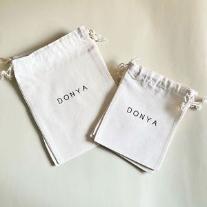 Factory Wholesale Eco Friendly Organic Muslin Cotton <b>Pouch</b> Custom Printed Logo Cotton <b>Pouch</b> Small Beige <b>Drawstring</b> Dust Bag - Product Image 4