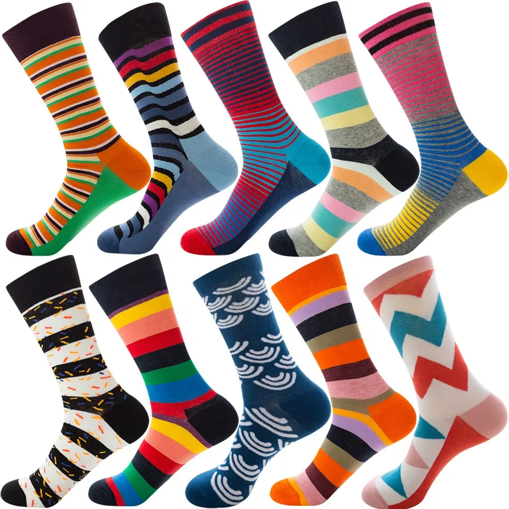 Профессиональный дизайн 100% счастливые пользовательские красочные жаккардовые носки с дизайном Sox забавные носки счастливые мужские носки