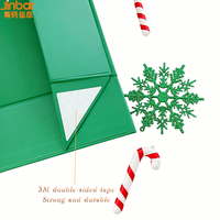 Boîtes cadeaux de Noël en gros Jinbar, boîtes cadeaux pour vêtements et cosmétiques, boîtes magnétiques avec poignée en PU, boîtes à vêtements double face