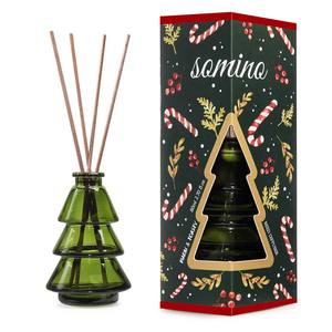 Diffuseur de parfum d'ambiance 80 ml pour les fêtes, aux huiles essentielles décoratives, anti-odeurs, avec bâtonnets, thème <span class=keywords><strong>sapin</strong></span> de Noël - Product Image 1