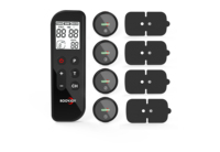 Stimulateur musculaire TENS EMS sans fil Roovjoy M103A à 4 canaux, appareil TENS portable pour les douleurs au dos, au cou, aux épaules et aux genoux