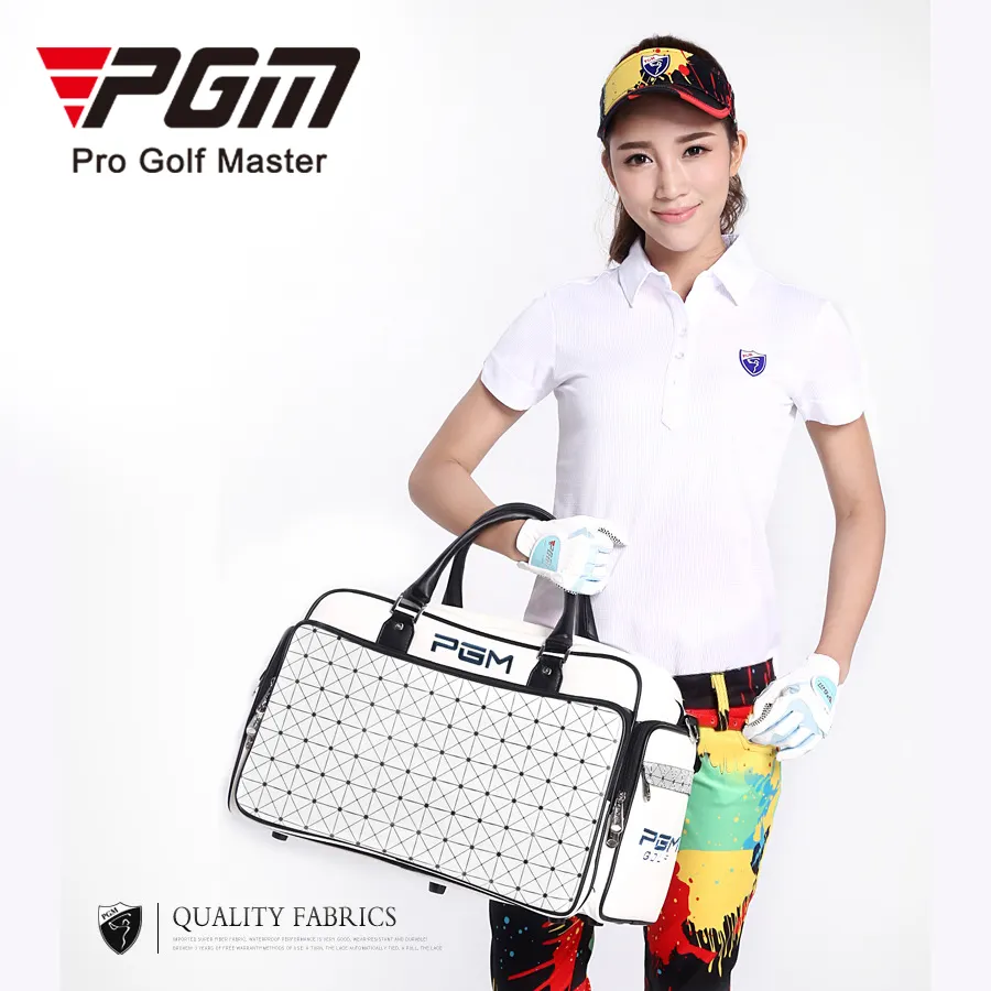 Pgm ywb016 bolsa de golf pu boston, bolsa impermeável de grande volume para roupas