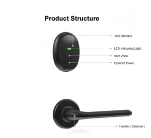 Elegant Modern Design High Class Split Style Hotel <b>Door</b> Lock Standard Cylinder Key Card Smart Lock HTY-600 Electronic Digital Sm - Product Image 2