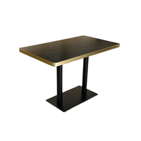 Table moderne en marbre noir polyvalente pour restaurant école salon hôtel salle à manger atelier chambre d'hôpital
