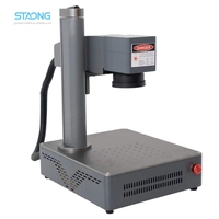 Mesin Penanda Laser Fiber Desktop 20W Max Baru untuk Pengukiran Logam, Otomatis Penuh, Portabel, Pengkodean Papan Nama, AI BMP, Pendingin Udara