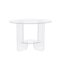 Table basse moderne en acrylique transparent de style italien, luxe léger, minimaliste, crème, pour salon, petit appartement