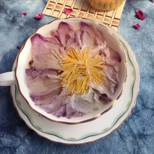 زهرة اللوتس الوردية شاي النوم المجفف الأعشاب كلها أزهار الأيورفيدا TCM عشب الحلم الواضح