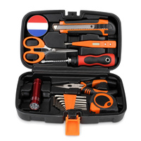 Ensemble d'outils de réparation ménagers 9 pièces, kit d'outils à main universels, boîte en acier au carbone, personnalisable OEM