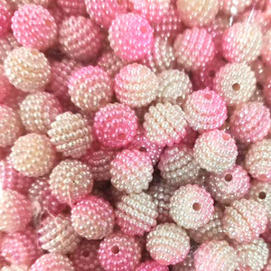 Aomiao's Mystery 10mm Colored Bayberry Ball <b>Beads</b> Gradient Off White ABS Scattered <b>Beads</b> For DIY Jewelry Making - Product Image 1
