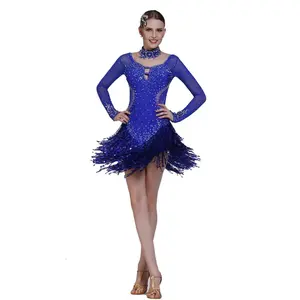 L-13104 새로운 국가 표준 라틴 경쟁 댄스 드레스 의류 댄스 스커트 술 소녀와 어린이
