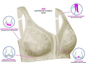 Nhà máy OEM tùy chỉnh thực hiện của phụ nữ satin Stretch Wirefree áo ngực mềm mượt áo ngực có thể điều chỉnh dây đeo vai thoải mái cộng với kích thước áo ngực - Product Image 3