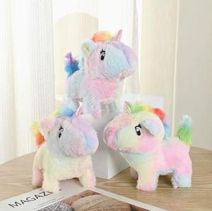 Nouvel Arrivage en Gros : Jouet en Peluche Électrique Licorne Arc-en-ciel avec Rembourrage en Coton PP, Poupée Animale Électronique Marchante pour Unisexe - Product Image 6