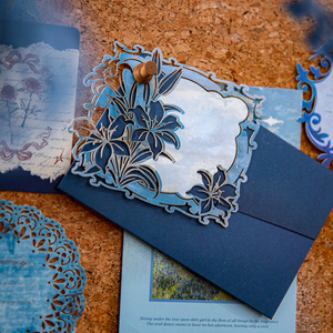 10 pièces/paquet squelette matériel papier poésie Page série rétro thème manuel fond décoration <span class=keywords><strong>Notes</strong></span> autocollantes - Product Image 4