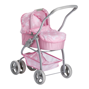 Cuby Wholesale Girls Pretend Play Lovely Colorful Dolls Stroller Storage Basket Trolley Set Baby Doll Cart Toy for Kids - Product Image 2
