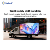 Camión de Publicidad Móvil con Pantalla LED Canbest, Panel de Pantalla LED para Exteriores P4, Pantalla de Caja de Camión de 3 Lados