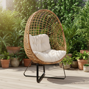 Leisure Rattan Chair Aluminum Frame Waterproof Cushion for Outdoor/Indoor Use Balcony Patio <b>Garden</b> <b>Set</b> - Product Image 2
