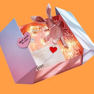 Recyclable Multi-Colored Green Orange Paper Rigid Cardboard Folding Suitcase Gift <strong>Box</strong> With Magnetic Closure - Product Image 2